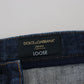 Sleek Italian Denim Pants for Sophisticated Style