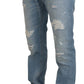 Elegant Light Blue Denim Pants