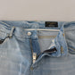 Elegant Light Blue Denim Pants