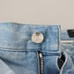 Elegant Light Blue Denim Pants