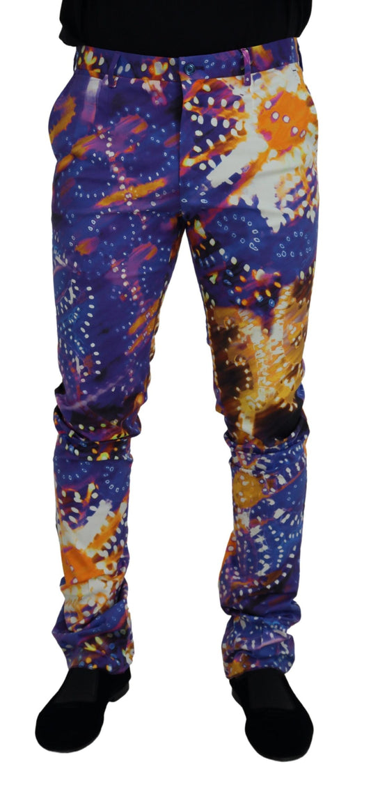 Elegant Luminary Printed Denim Pants