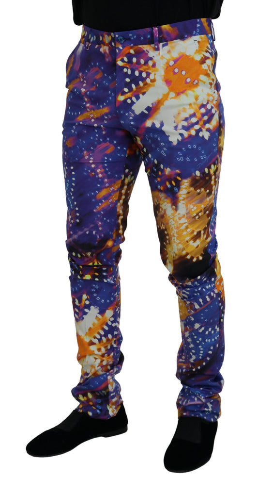 Elegant Luminary Printed Denim Pants