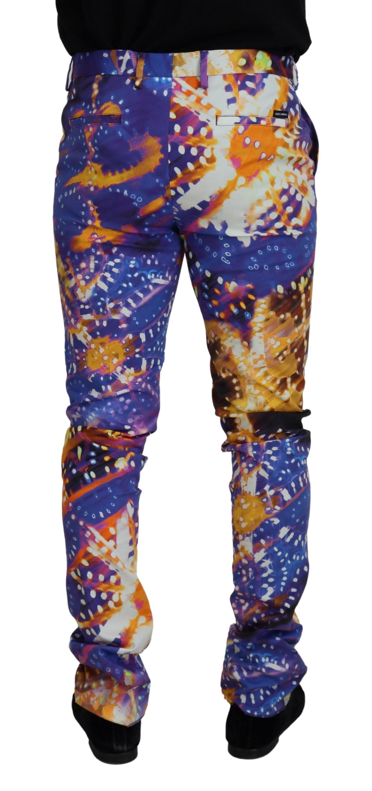 Elegant Luminary Printed Denim Pants