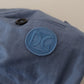 Elegant Blue Linen-Cotton Blend Trousers