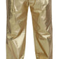 Elegant Gold Cotton Stretch Pants