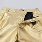 Elegant Gold Cotton Stretch Pants