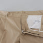 Elegant Brown Cotton Blend Trousers