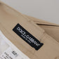 Elegant Brown Cotton Blend Trousers