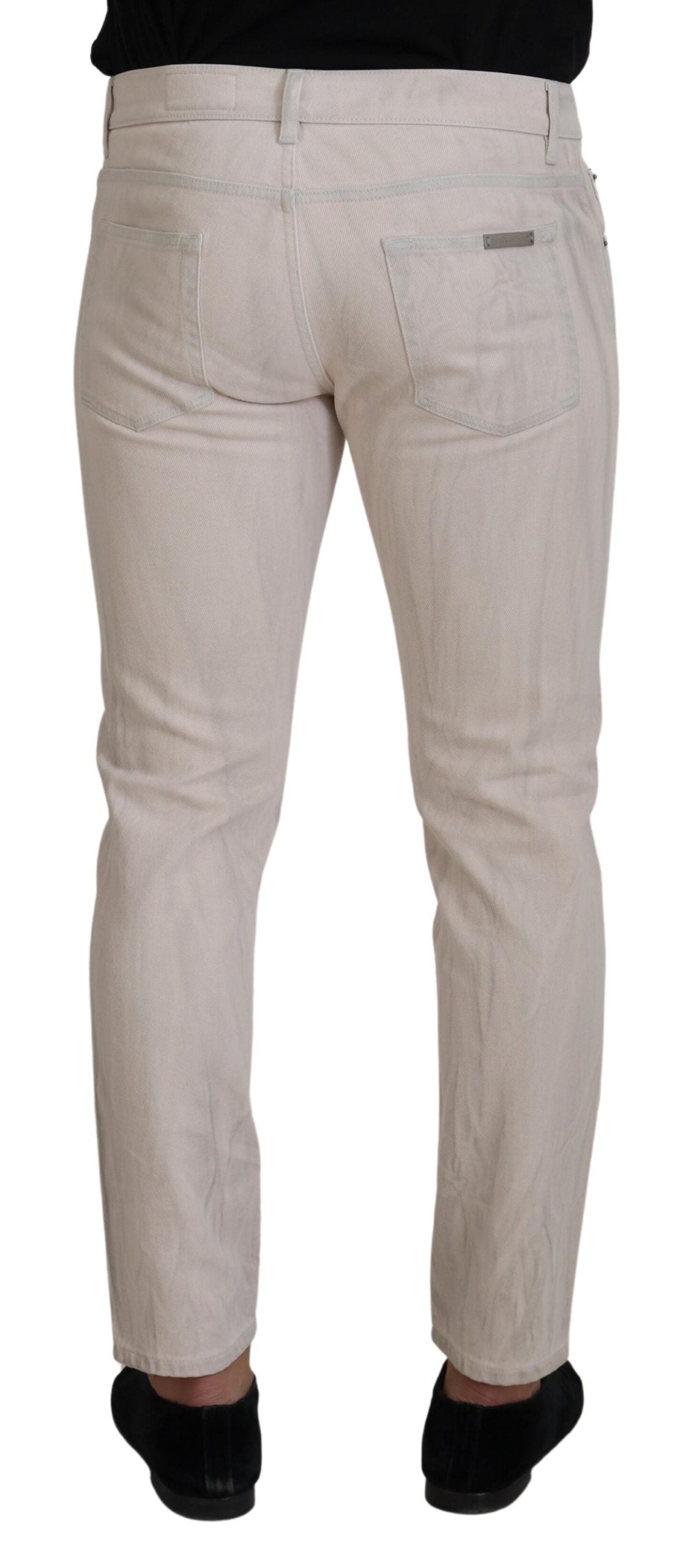 Chic Off White Denim Pants