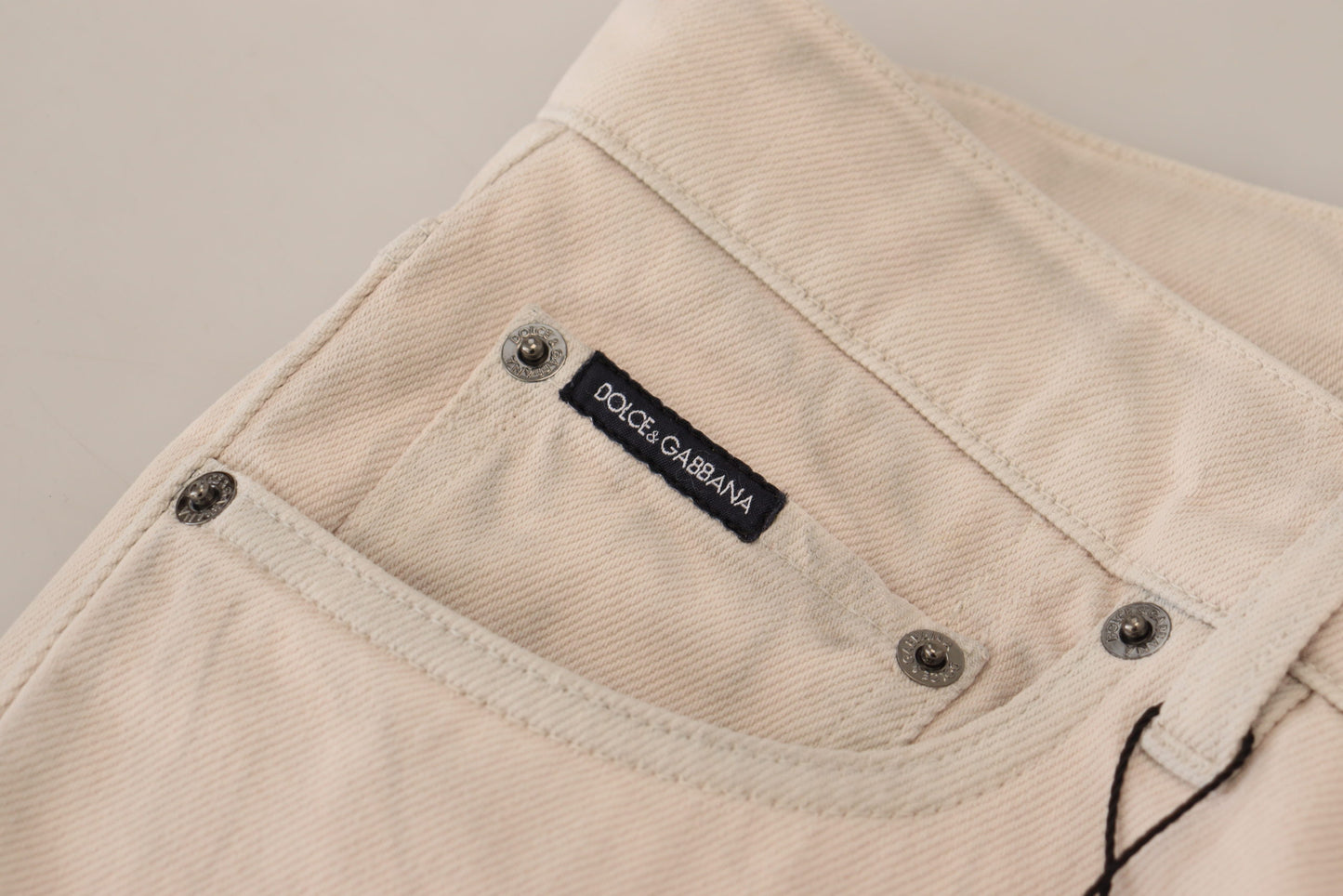 Chic Off White Denim Pants