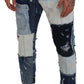Elegant Patchwork Denim Pants