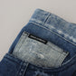 Elegant Patchwork Denim Pants