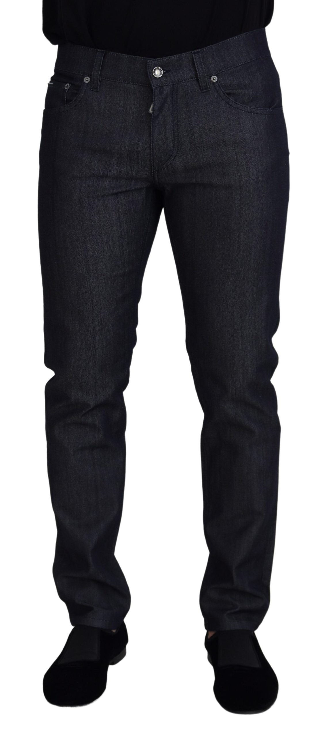Elegant Couture Italian Denim Pants