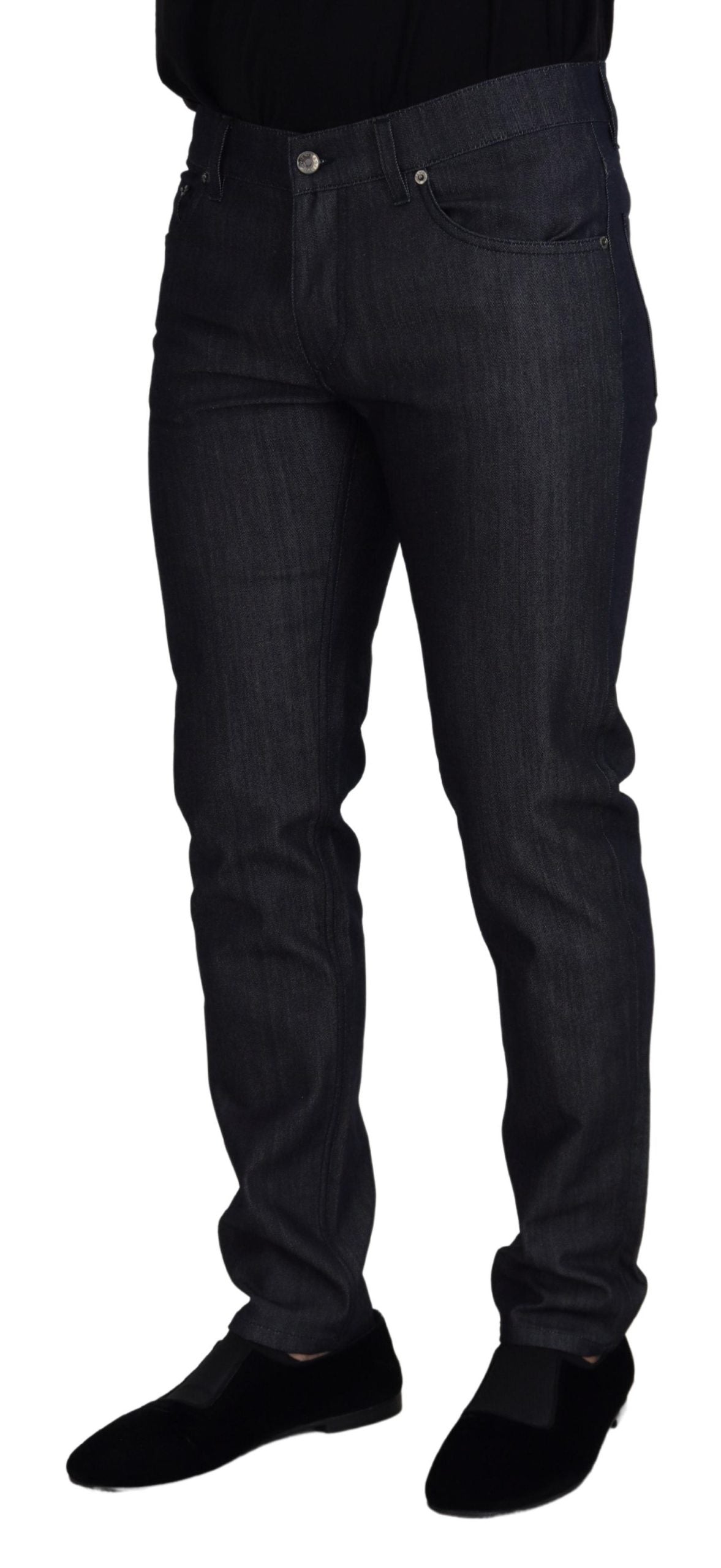 Elegant Couture Italian Denim Pants