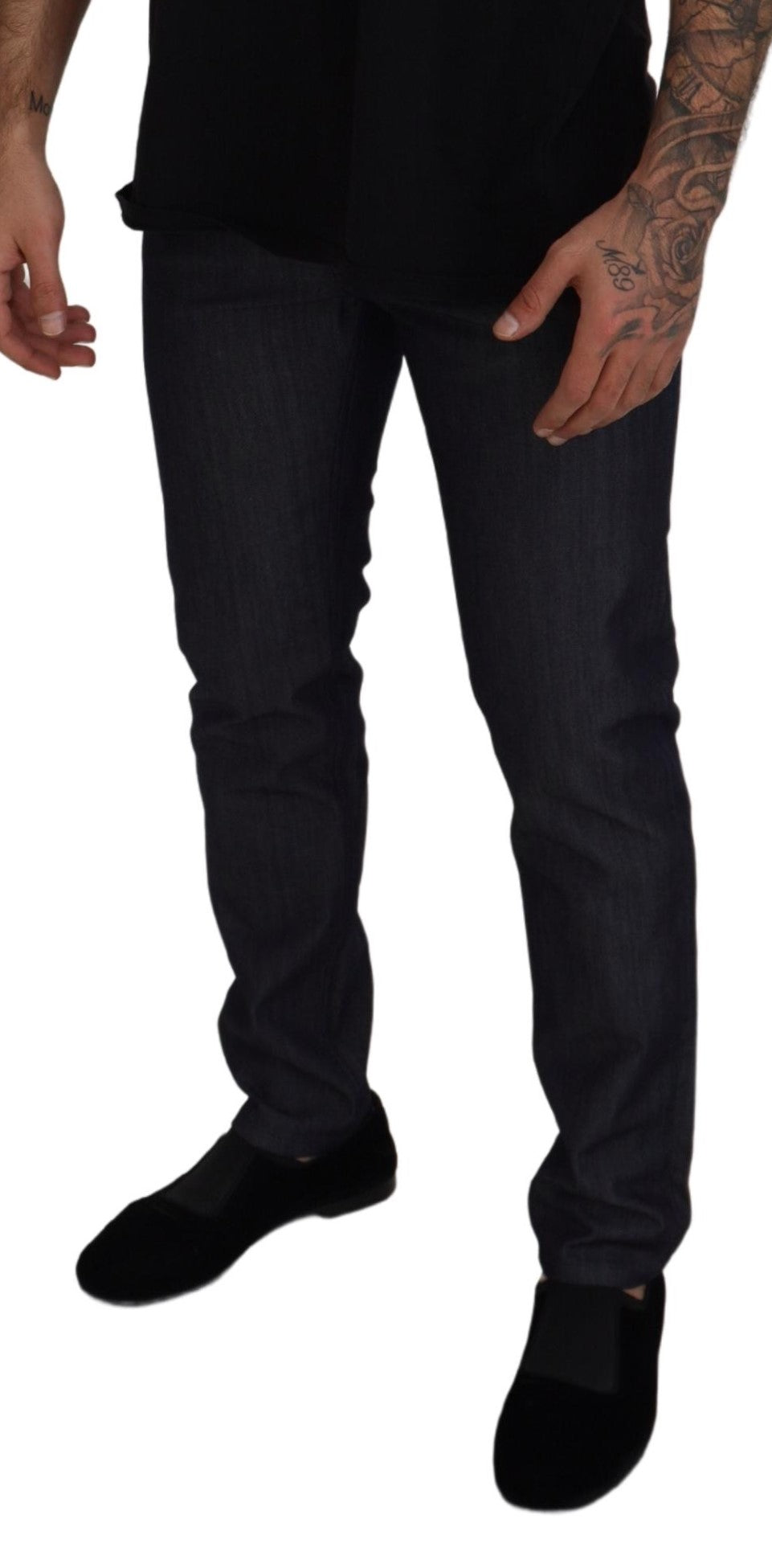 Elegant Couture Italian Denim Pants