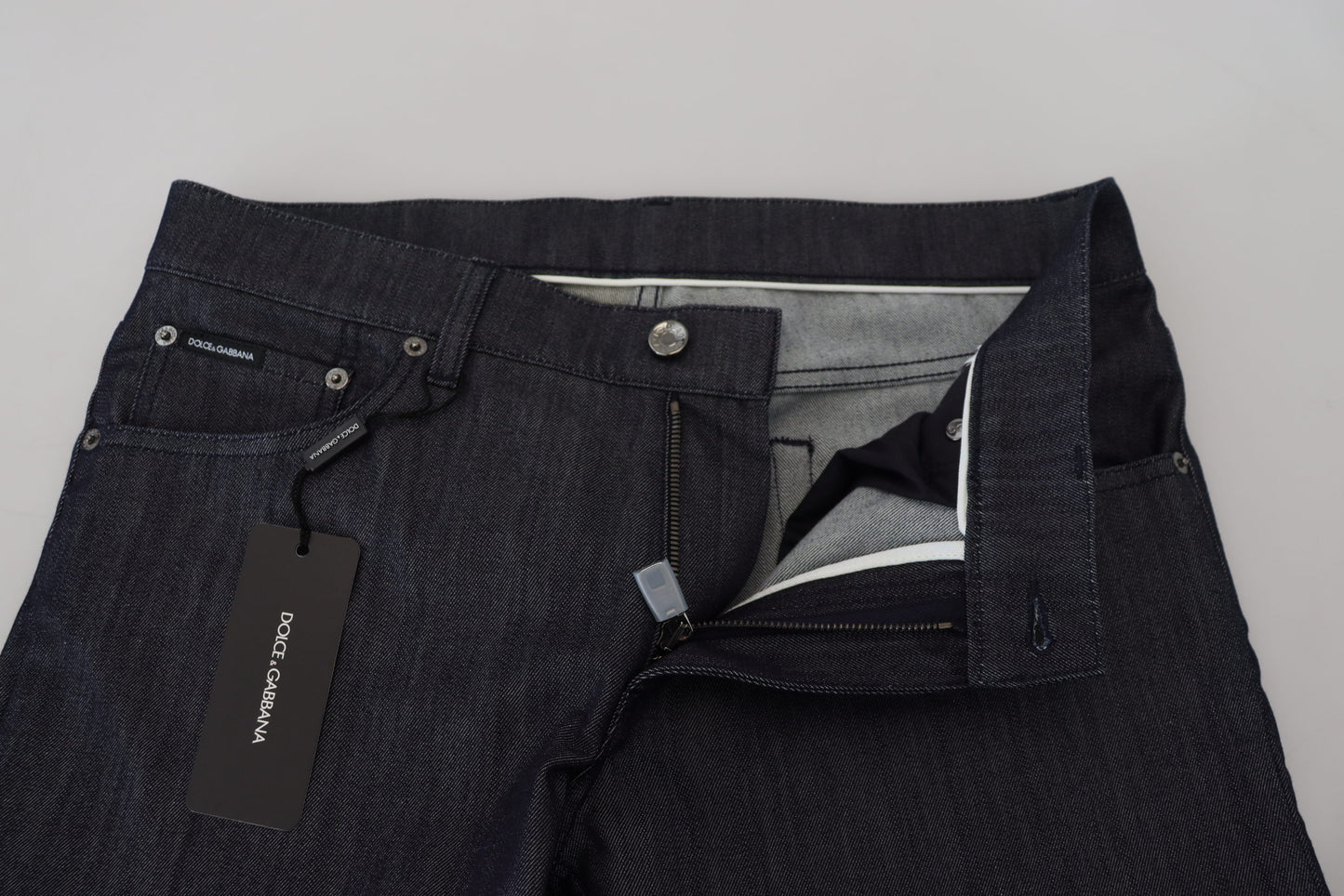 Elegant Couture Italian Denim Pants
