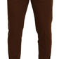 Elegant Brown Virgin Wool Pants - Italian Crafted