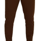 Elegant Brown Virgin Wool Pants - Italian Crafted