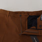 Elegant Brown Virgin Wool Pants - Italian Crafted