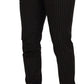 Elegant Striped Cotton Blend Pants