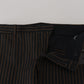 Elegant Striped Cotton Blend Pants