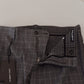 Grey Cotton Checkered Chino Pants