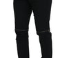 Elegant Black Virgin Wool Trousers