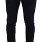 Chic Denim Blue Pants - Timeless Elegance
