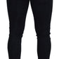 Elegant Dark Blue Denim Pants