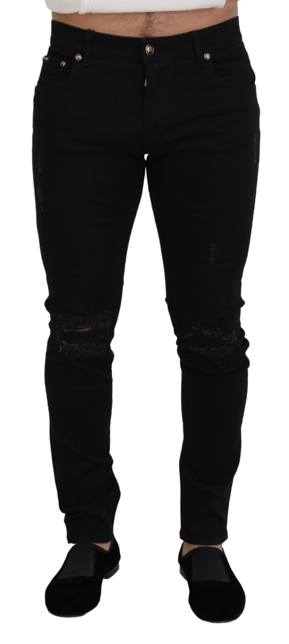 Elegant Black Denim Pants