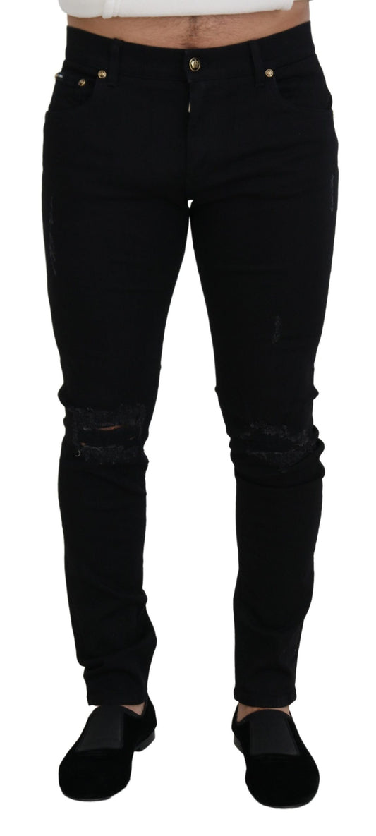 Elegant Black Denim Pants