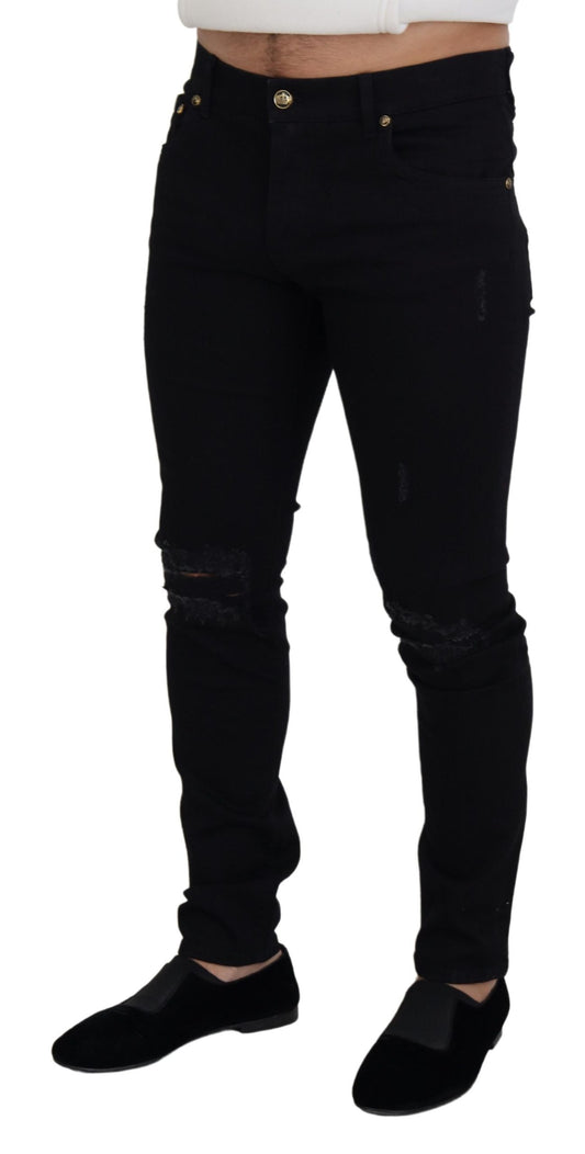 Elegant Black Denim Pants