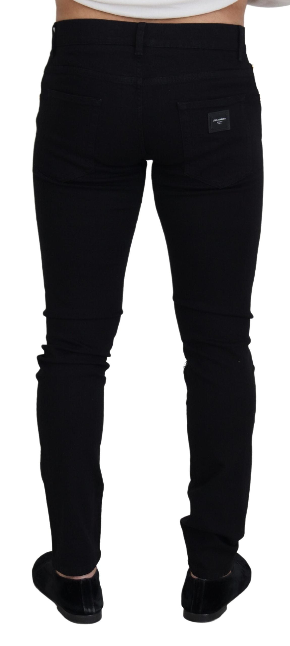Elegant Black Denim Pants