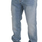 Elegant Light Blue Denim Pants