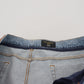 Elegant Light Blue Denim Pants