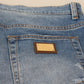 Elegant Blue Washed Denim Pants