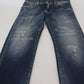 Elegant Blue Washed Denim Pants