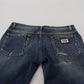 Elegant Blue Washed Denim Pants