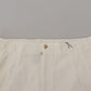 Chic White Cotton Blend Designer Shorts