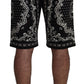 Elegant Black Cotton MainLine Shorts