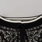 Elegant Black Cotton MainLine Shorts