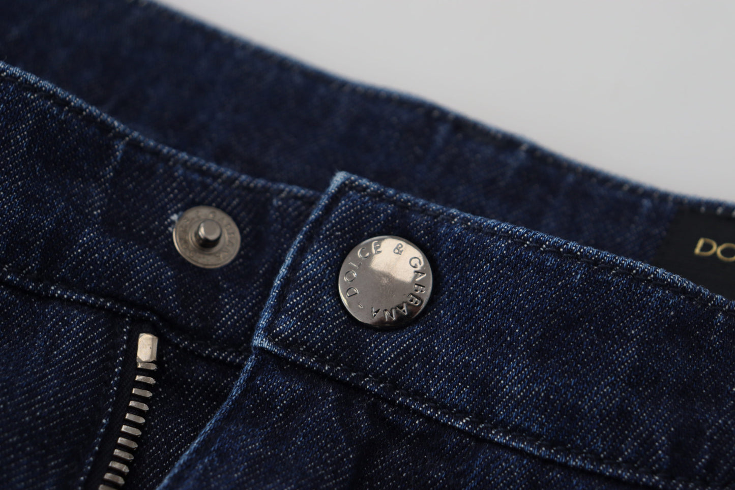 Elegant Cropped Blue Cotton Pants