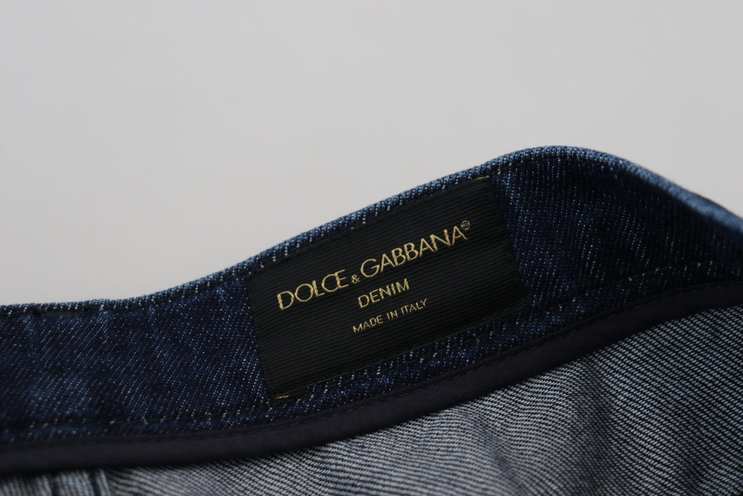 Elegant Cropped Blue Cotton Pants