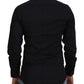 Elegant Slim Fit Black Dress Shirt
