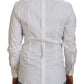 Elegant White Slim Fit Dress Shirt