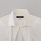 Elegant White Slim Fit Dress Shirt