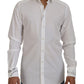 Elegant White Cotton Dress Shirt