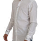 Elegant White Cotton Dress Shirt