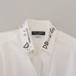Elegant White Cotton Dress Shirt