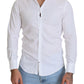 Elegant Slim Fit White Cotton Shirt